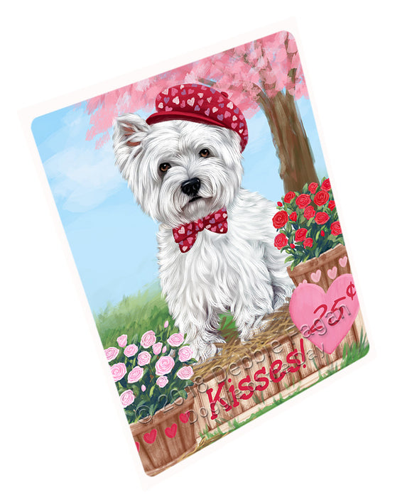 Rosie 25 Cent Kisses West Highland Terrier Dog Large Refrigerator / Dishwasher Magnet RMAG99852