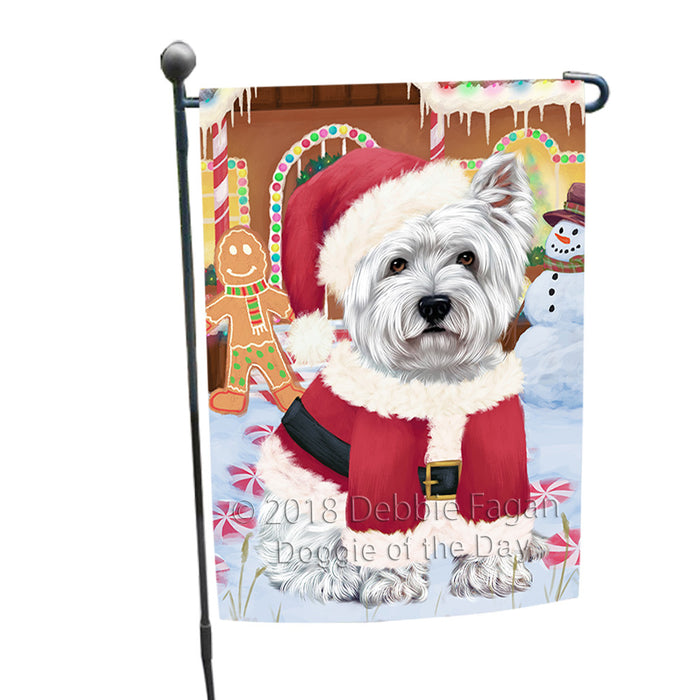 Christmas Gingerbread House Candyfest West Highland Terrier Dog Garden Flag GFLG57222