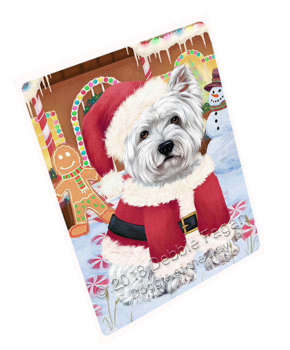 Christmas Gingerbread House Candyfest West Highland Terrier Dog Large Refrigerator / Dishwasher Magnet RMAG101832