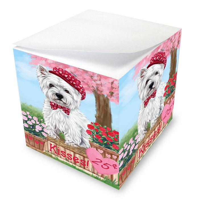 Rosie 25 Cent Kisses West Highland Terrier Dog Note Cube NOC54336