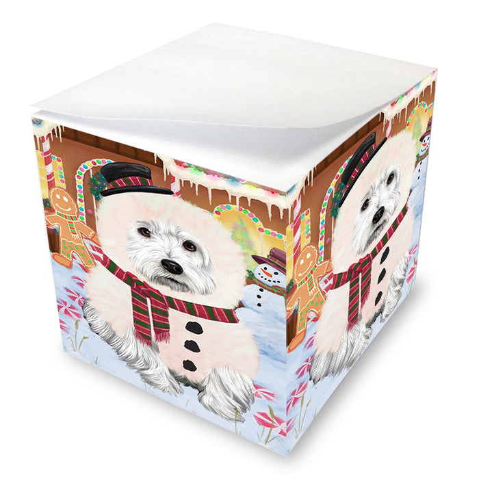 Christmas Gingerbread House Candyfest West Highland Terrier Dog Note Cube NOC54667