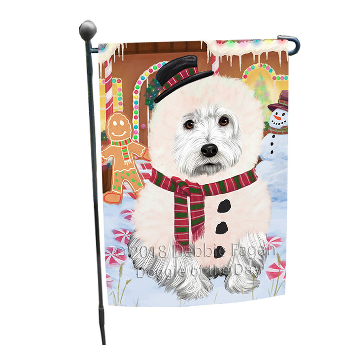 Christmas Gingerbread House Candyfest West Highland Terrier Dog Garden Flag GFLG57223