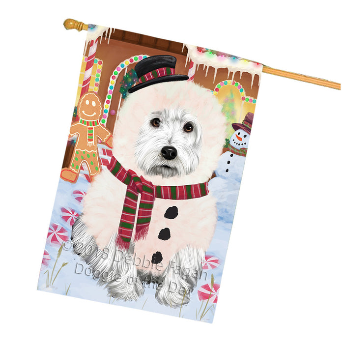 Christmas Gingerbread House Candyfest West Highland Terrier Dog House Flag FLG57279