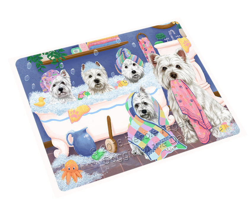 Rub A Dub Dogs In A Tub West Highland Terriers Dog Magnet MAG75639 (Small 5.5" x 4.25")