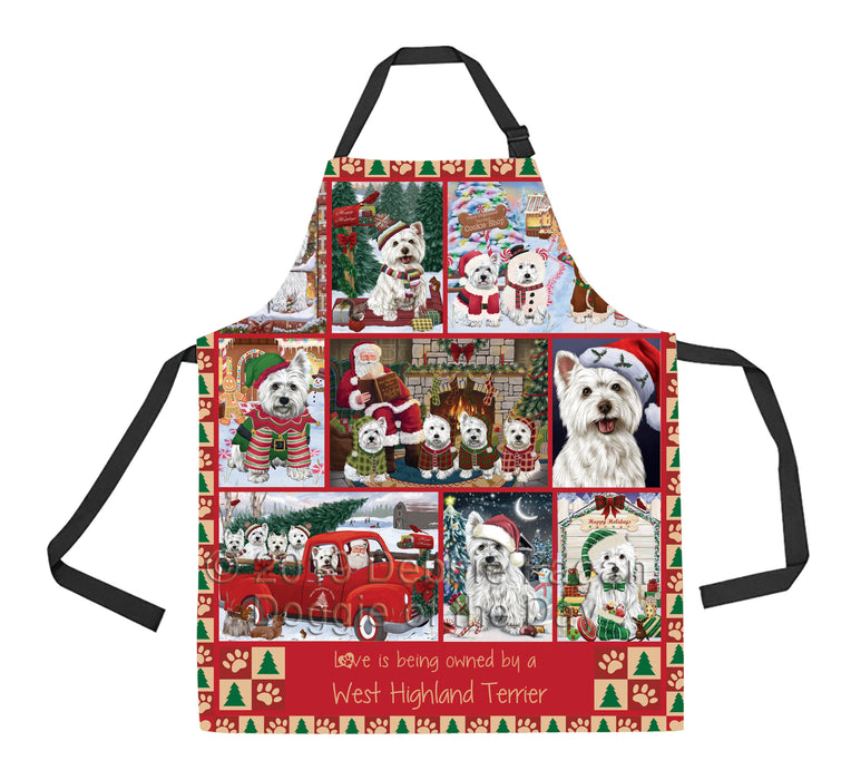 Love is Being Owned Christmas West Highland Terrier Dogs Apron