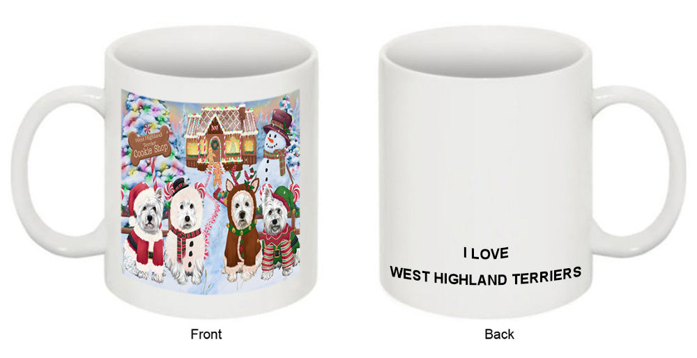 Holiday Gingerbread Cookie Shop West Highland Terriers Dog Coffee Mug MUG52029