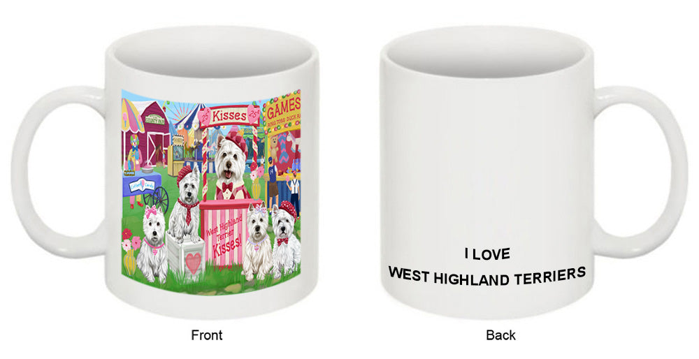 Carnival Kissing Booth West Highland Terriers Dog Coffee Mug MUG51447