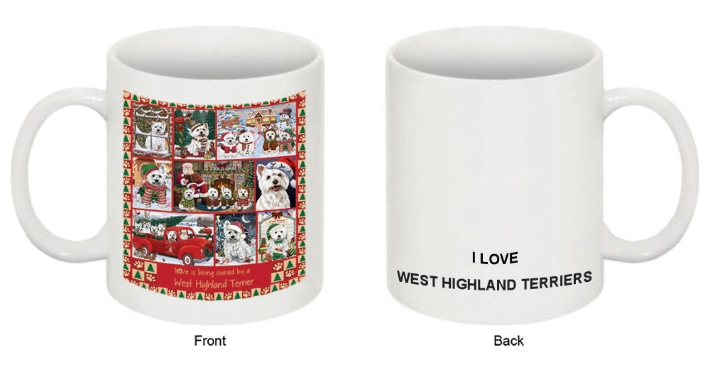 Love is Being Owned Christmas West Highland Terrier Dogs Coffee Mug MUG52664