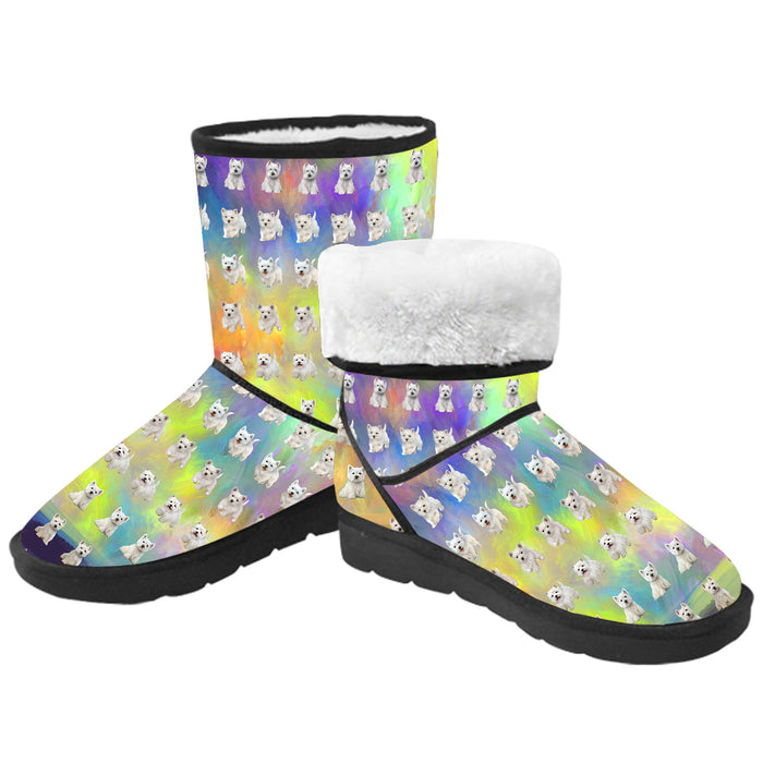 Paradise Wave West Highland White Terrier Dogs  Kid's Snow Boots