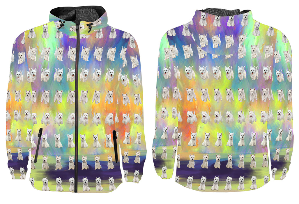 Paradise Wave West Highland White Terrier Dogs All Over Print Windbreaker for Men
