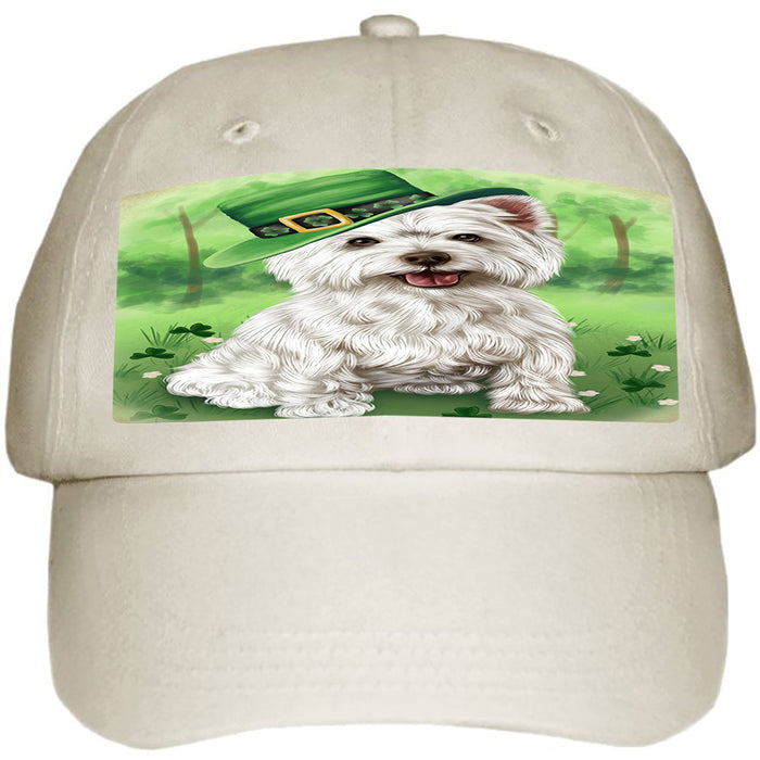 St. Patricks Day Irish Portrait West Highland White Terrier Dog Ball Hat Cap HAT52017