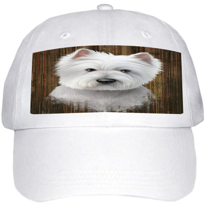 Rustic West Highland White Terrier Dog Ball Hat Cap HAT55548