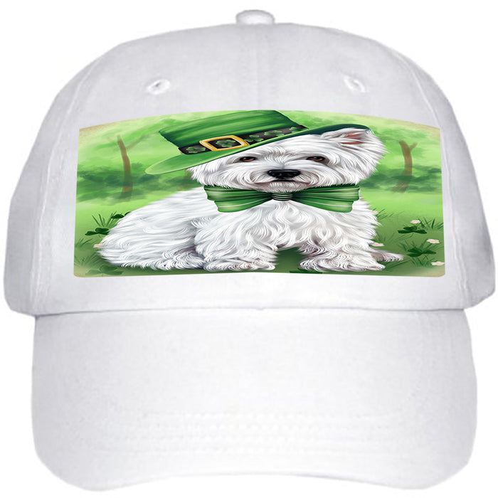 St. Patricks Day Irish Portrait West Highland White Terrier Dog Ball Hat Cap HAT52023