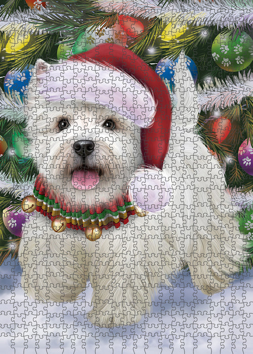 Trotting in the Snow West Highland White Terrier Dog Puzzle  PUZL94908
