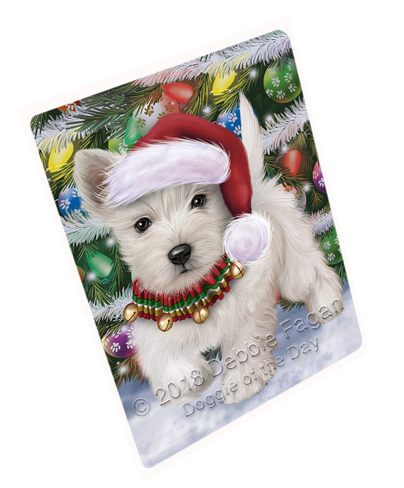 Trotting in the Snow West Highland White Terrier Dog Magnet MAG75171 (Small 5.5" x 4.25")