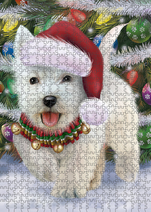 Trotting in the Snow West Highland White Terrier Dog Puzzle  PUZL94916