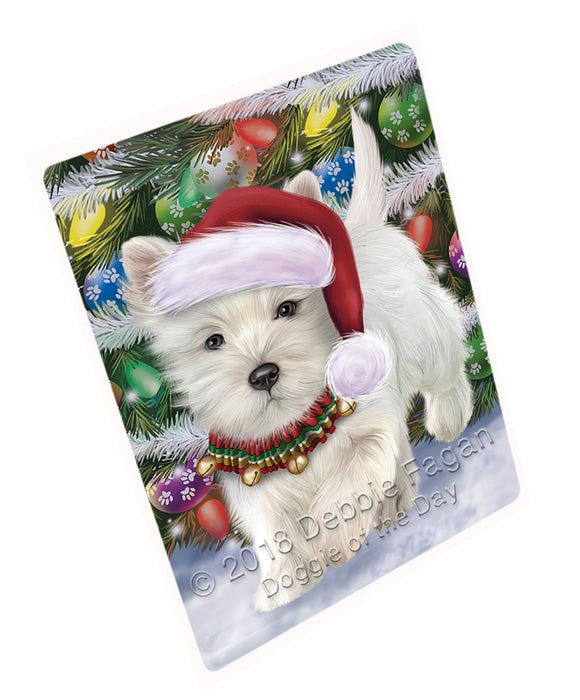 Trotting in the Snow West Highland White Terrier Dog Magnet MAG75177 (Small 5.5" x 4.25")