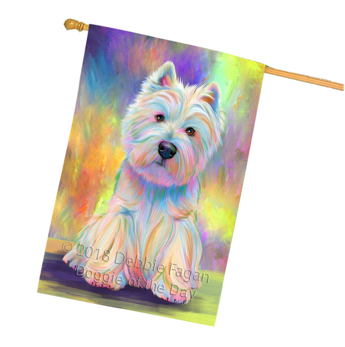 Paradise Wave West Highland White Terrier Dog House Flag FLG56770