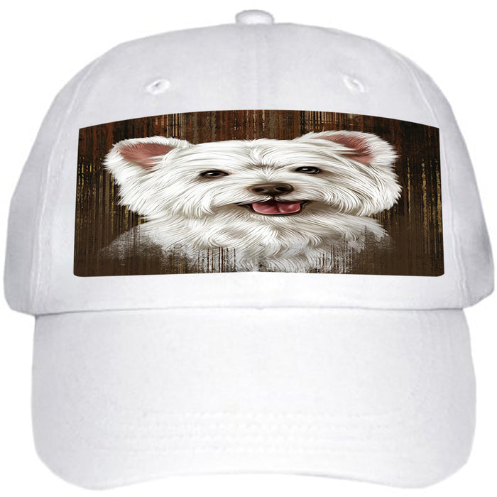 Rustic West Highland White Terrier Dog Ball Hat Cap HAT55233
