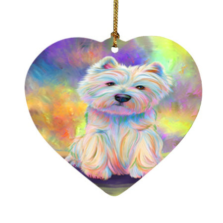 Paradise Wave West Highland White Terrier Dog Heart Christmas Ornament HPOR56442