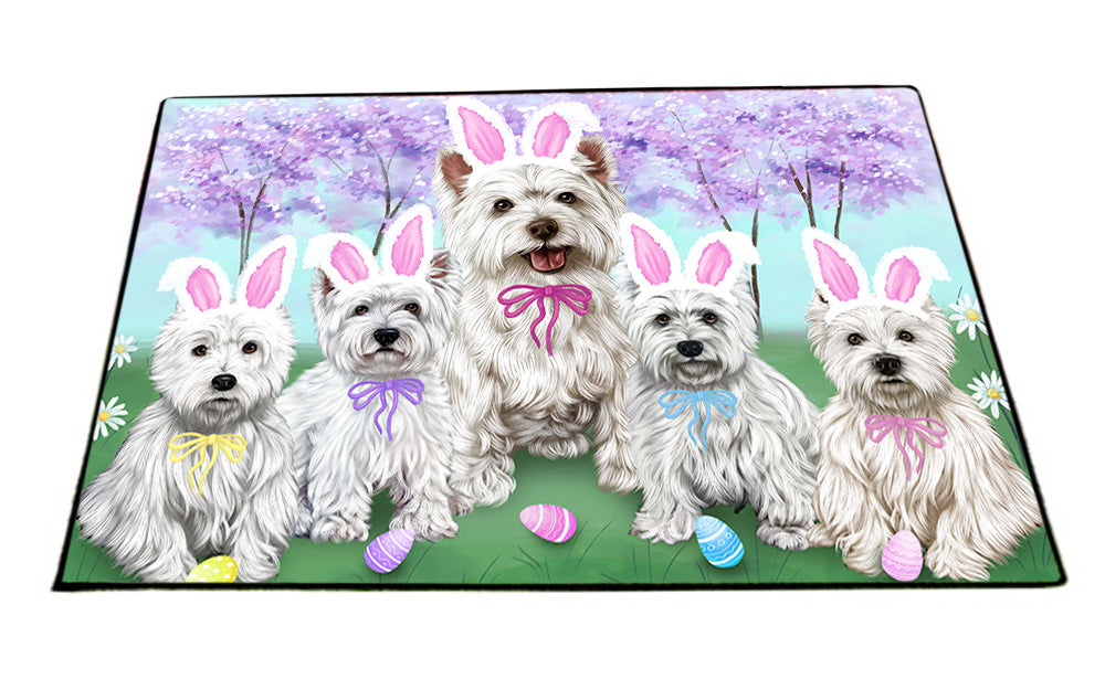 West Highland Terriers Dog Easter Holiday Floormat FLMS49683