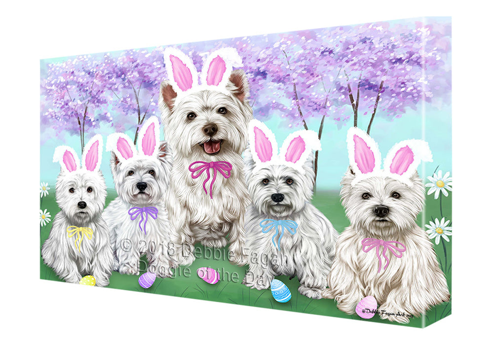 West Highland Terriers Dog Easter Holiday Canvas Wall Art CVS60474