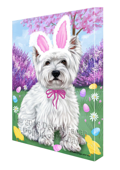 West Highland Terrier Dog Easter Holiday Canvas Wall Art CVS60483