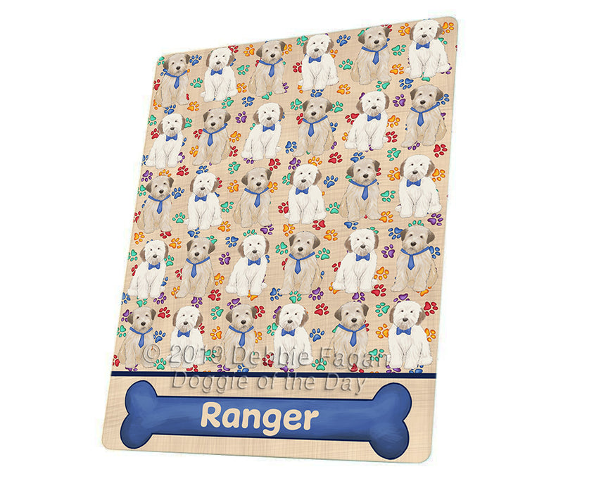 Rainbow Paw Print Wheaten Terrier Dogs Blanket BLNKT136686