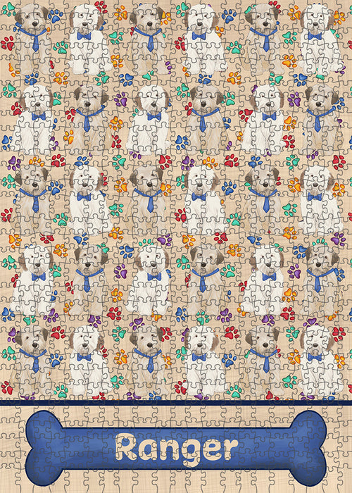 Rainbow Paw Print Wheaten Terrier Dogs Puzzle  PUZL98100