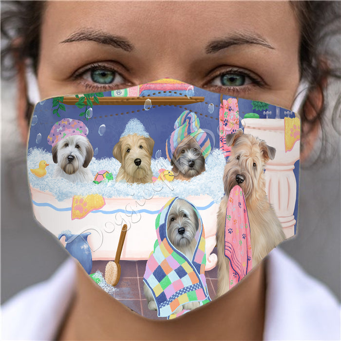 Rub A Dub Dogs In A Tub  Wheaton Terrier Dogs Face Mask FM49555