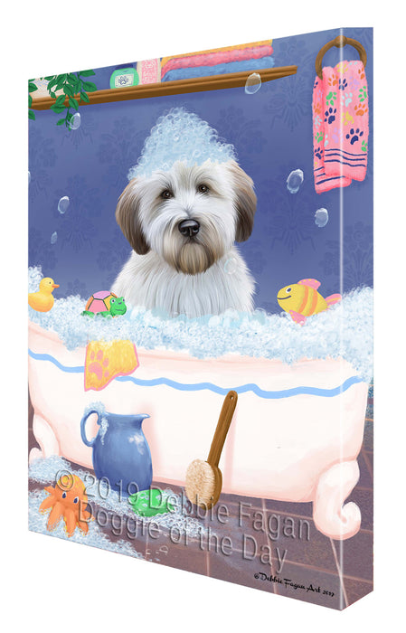 Rub A Dub Dog In A Tub Wheaten Terrier Dog Canvas Print Wall Art Décor CVS143783