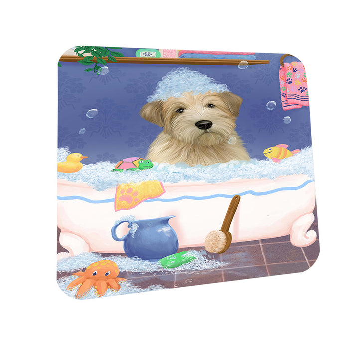 Rub A Dub Dog In A Tub Wheaten Terrier Dog Coasters Set of 4 CST57434