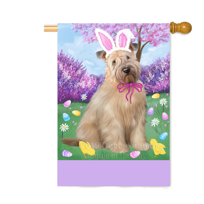 Personalized Easter Holiday Wheaten Terrier Dog Custom House Flag FLG-DOTD-A59116