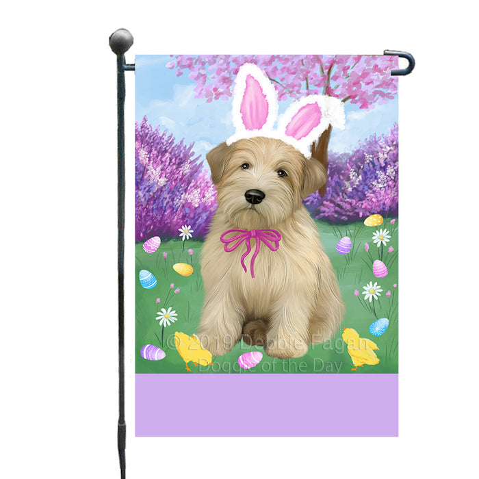 Personalized Easter Holiday Wheaten Terrier Dog Custom Garden Flags GFLG-DOTD-A59062