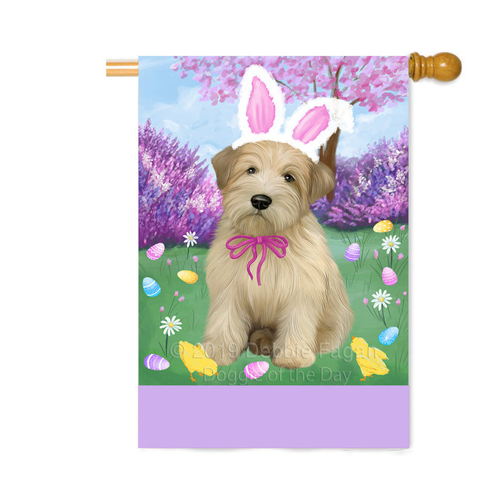 Personalized Easter Holiday Wheaten Terrier Dog Custom House Flag FLG-DOTD-A59118