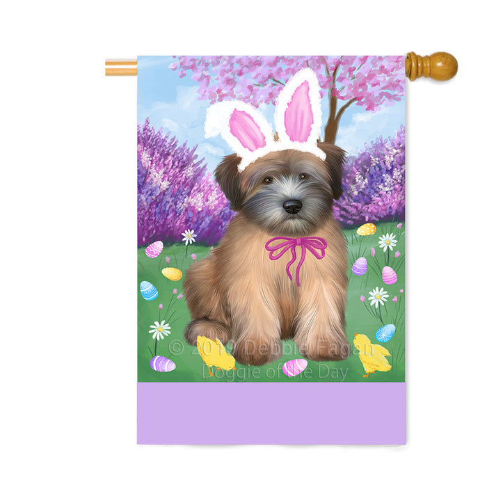 Personalized Easter Holiday Wheaten Terrier Dog Custom House Flag FLG-DOTD-A59119