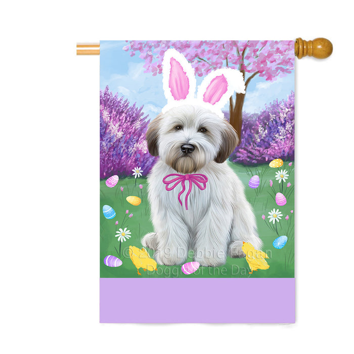 Personalized Easter Holiday Wheaten Terrier Dog Custom House Flag FLG-DOTD-A59120