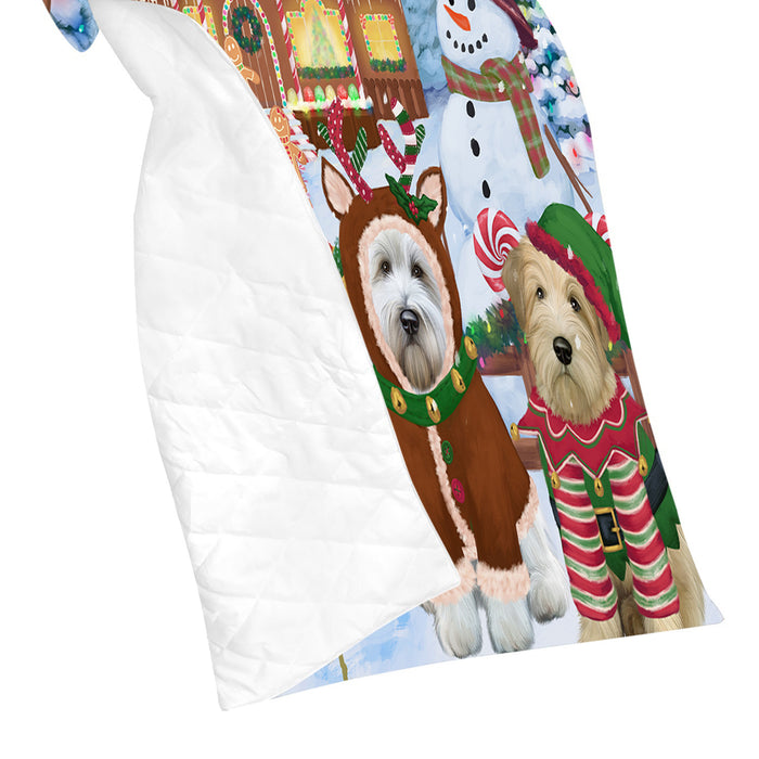 Holiday Gingerbread Cookie Wheaten Terrier Dogs Quilt