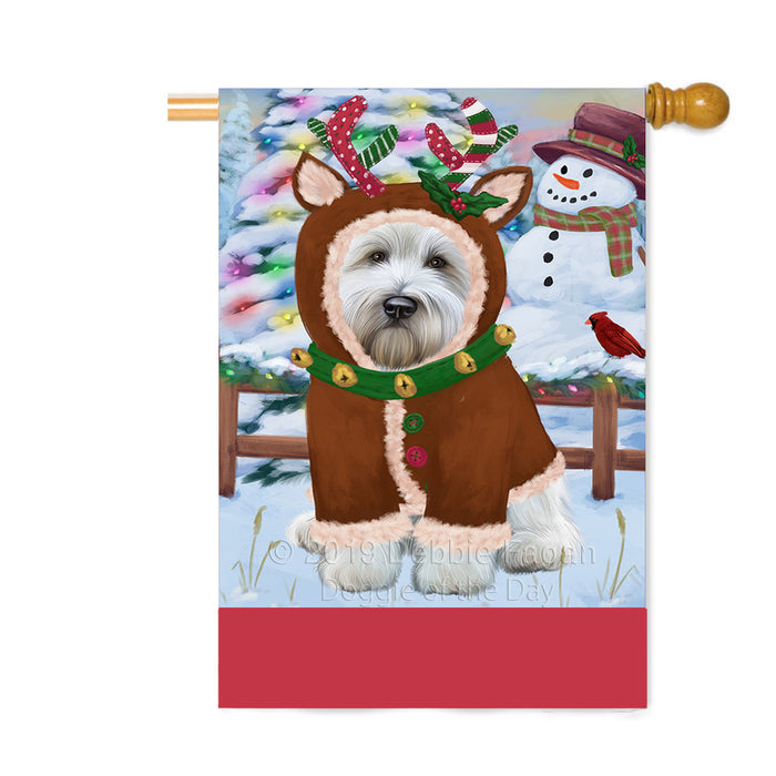 Personalized Gingerbread Candyfest Wheaten Terrier Dog Custom House Flag FLG64010