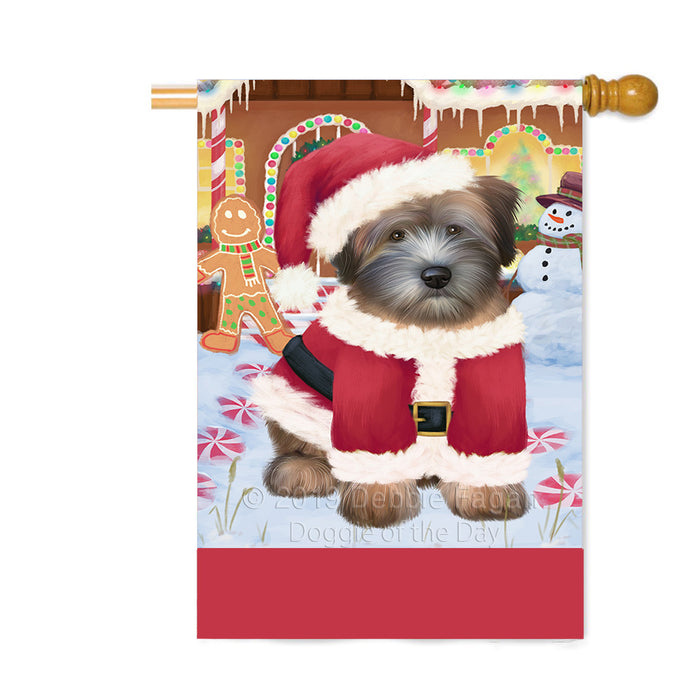 Personalized Gingerbread Candyfest Wheaten Terrier Dog Custom House Flag FLG64011
