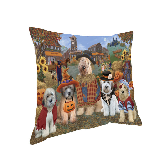 Halloween 'Round Town Wheaten Terrier Dogs Pillow PIL85216