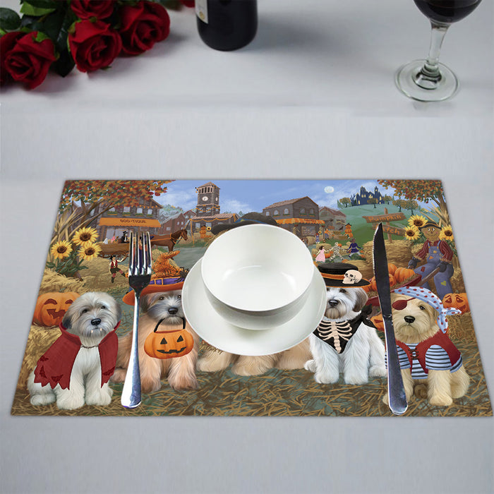 Halloween 'Round Town Wheaten Terrier Dogs Placemat