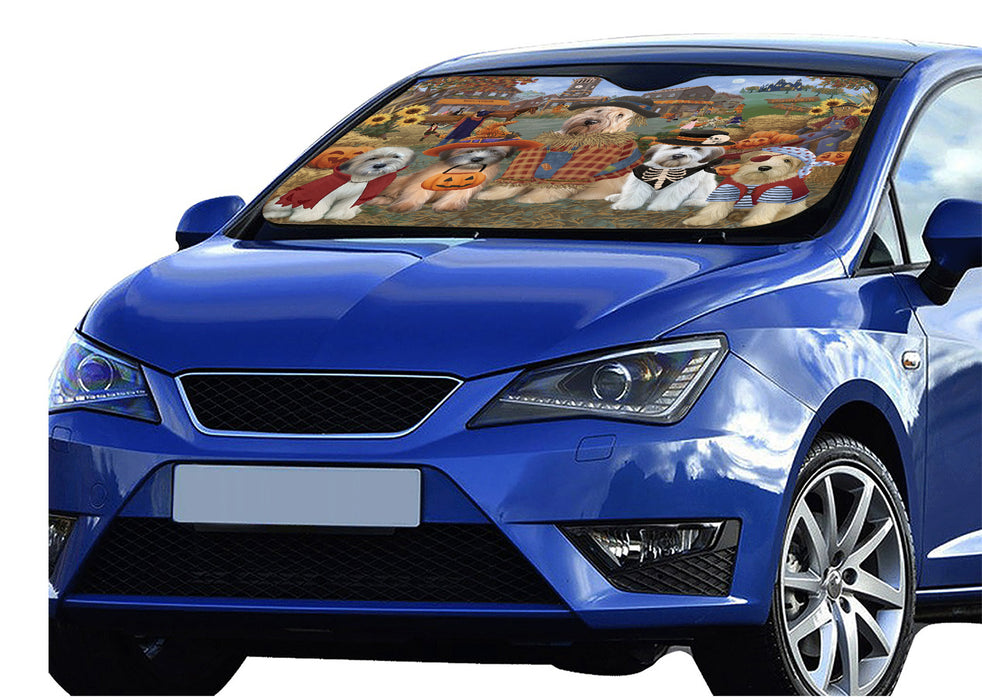 Halloween 'Round Town Wheaten Terrier Dogs Car Sun Shade