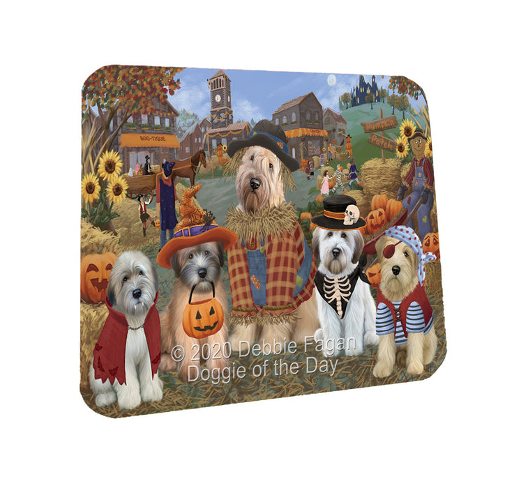 Halloween 'Round Town Wheaten Terrier Dogs Coasters Set of 4 CSTA58001