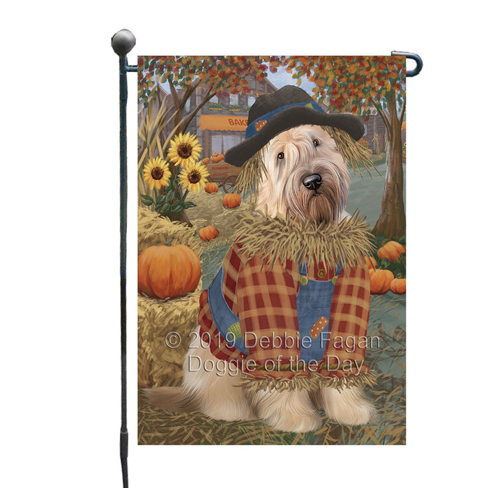 Fall Pumpkin Scarecrow Wheaten Terrier Dogs Garden Flag GFLG65821