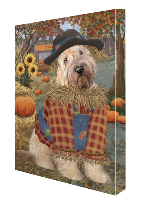 Fall Pumpkin Scarecrow Wheaten Terrier Dogs Canvas Print Wall Art Décor CVS144656