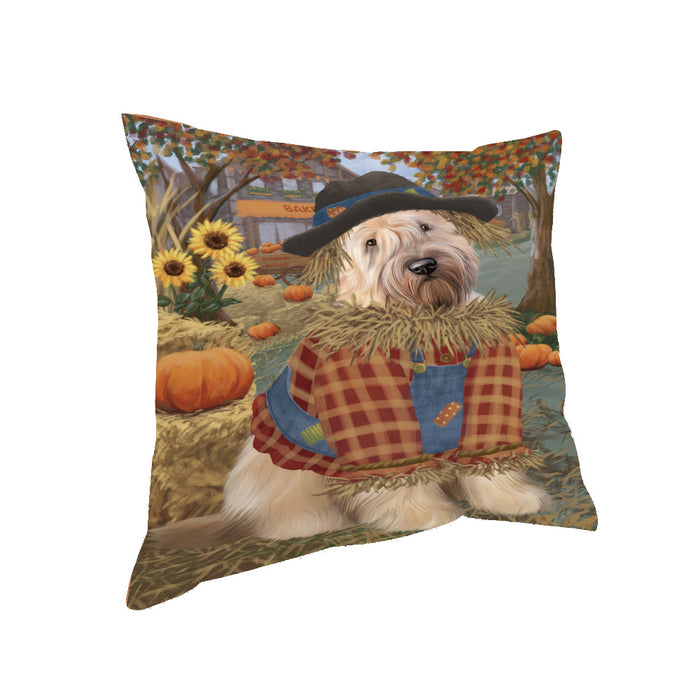 Fall Pumpkin Scarecrow West Highland Terrier Dogs Pillow PIL85456 (18x18)