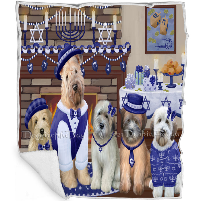 Happy Hanukkah Wheaten Terrier Dogs Blanket BLNKT144073