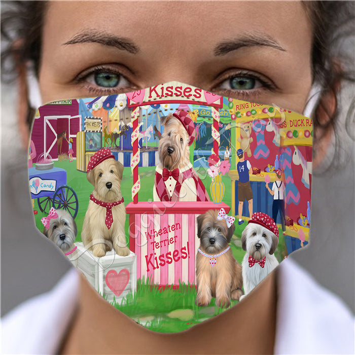 Carnival Kissing Booth Wheaten Terrier Dogs Face Mask FM48096