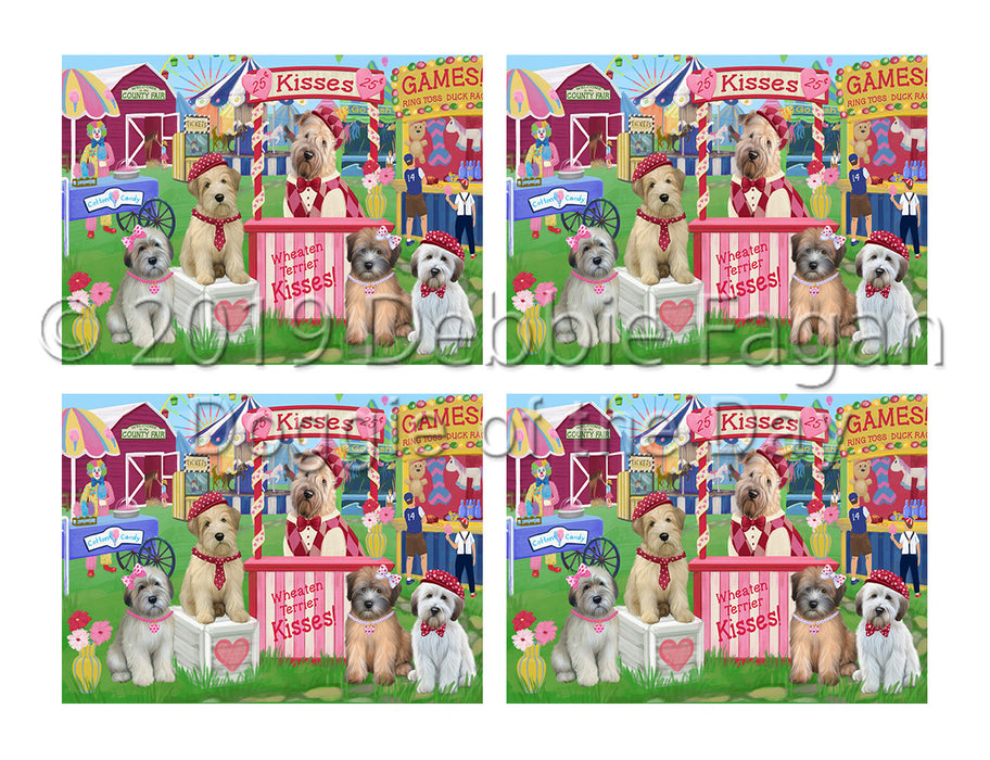 Carnival Kissing Booth Wheaten Terrier Dogs Placemat